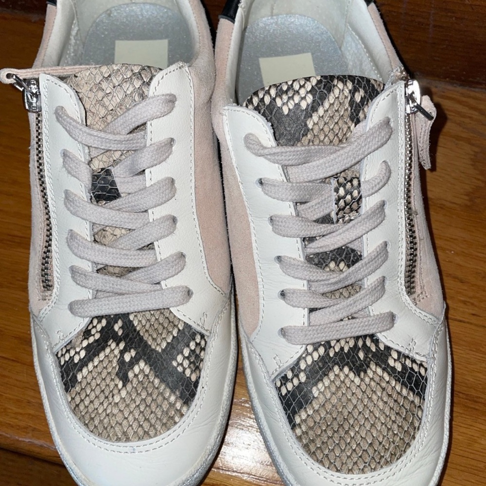 Dolce Vita MIYA womens snake and pink suede sneakers